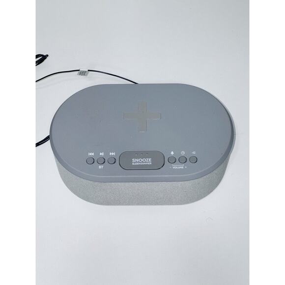 i-Box Dawn Bedside Alarm Clock w Wireless Charging Gray Charging Cable Tested - Picture 2 of 7